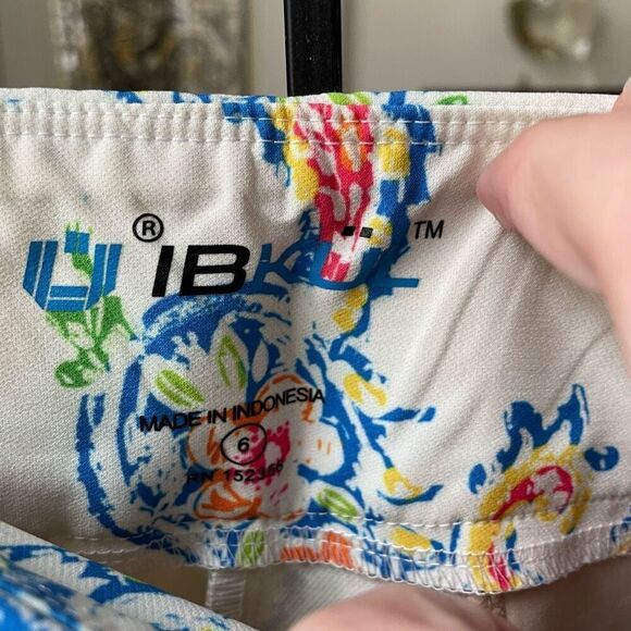 IBKUL Sharon White Multi Pullon Golf Short 6 10” - Picture 5 of 7